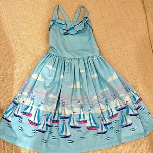 Size 6 nautical dress with criss cross back